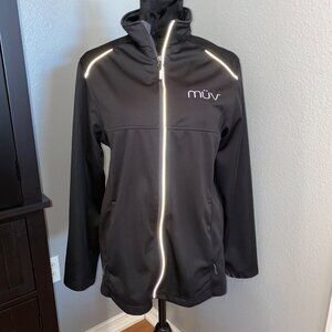 Muv Core365 Womens Black Full-Zip Jacket‎ Small Pockets
